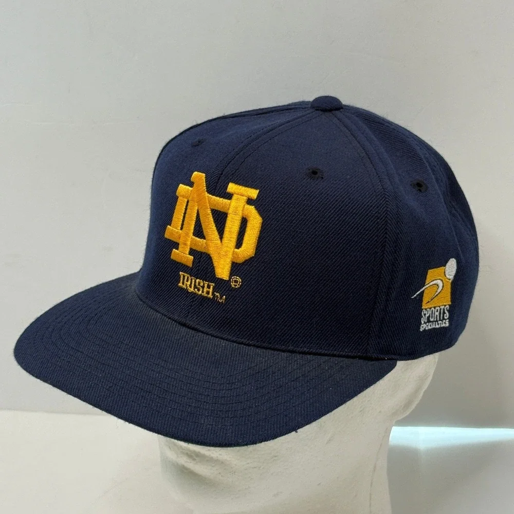 Vintage Sports Specialties Notre Dame Fighting Irish Snapback Hat Navy Blue Gold